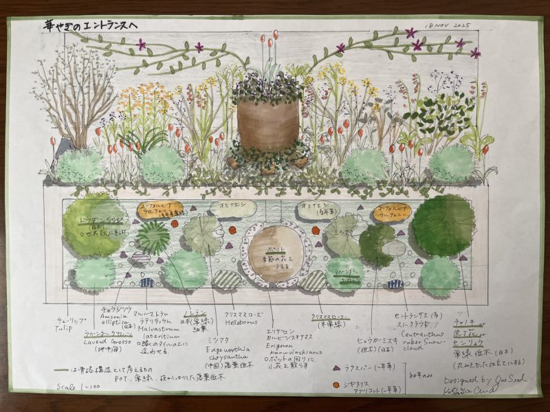 横浜市青葉区たまプラーザ　ガーデニング　庭デザイン　オーガニックな庭造り